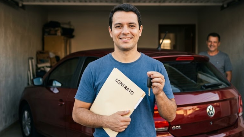Comprar carro financiado de particular com contrato e vistoria