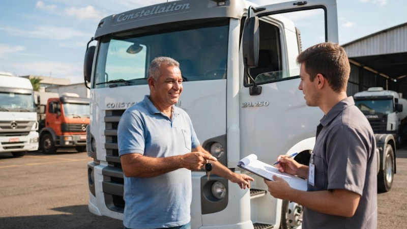 Financiamento de caminhões usados com vistoria, idade e custo operacional