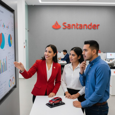 Calcula hoy mismo tu crédito automotriz Santander y descubre si tu coche cabe en tu presupuesto.