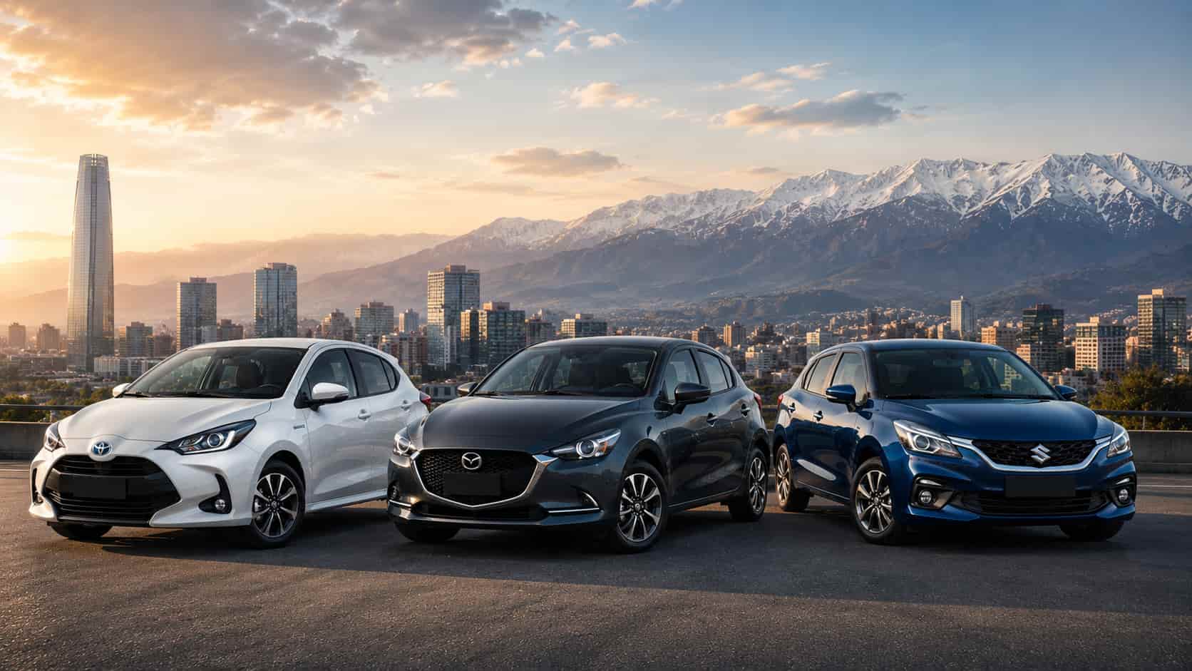 ¿Toyota Yaris, Mazda2 o Suzuki Baleno? La guía definitiva para elegir el hatchback ideal en Chile